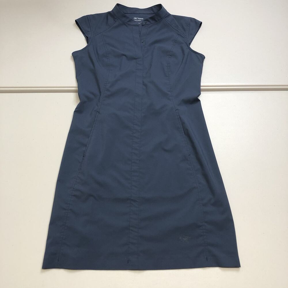 Arc'teryx Cala Dress Womens Blue Fitted Polyester Size S Outdoor Hiking